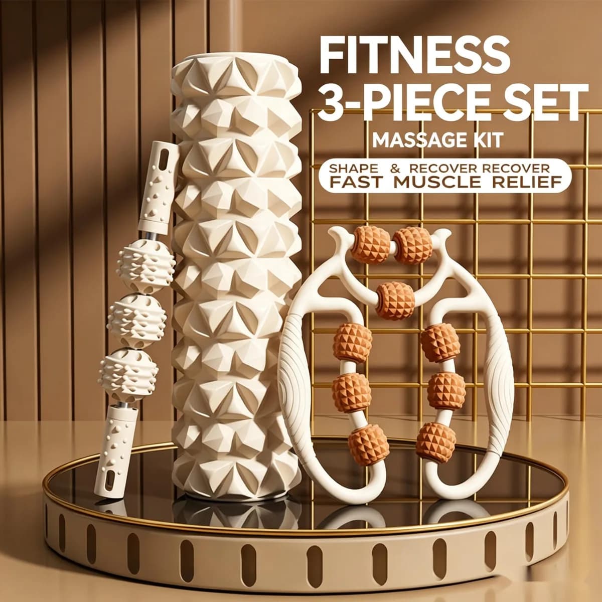 Foam Roller Leg Exercise Tool Yoga Column Leg Massage Stick Large and Small Leg Muscle Relaxation Fitness Massager