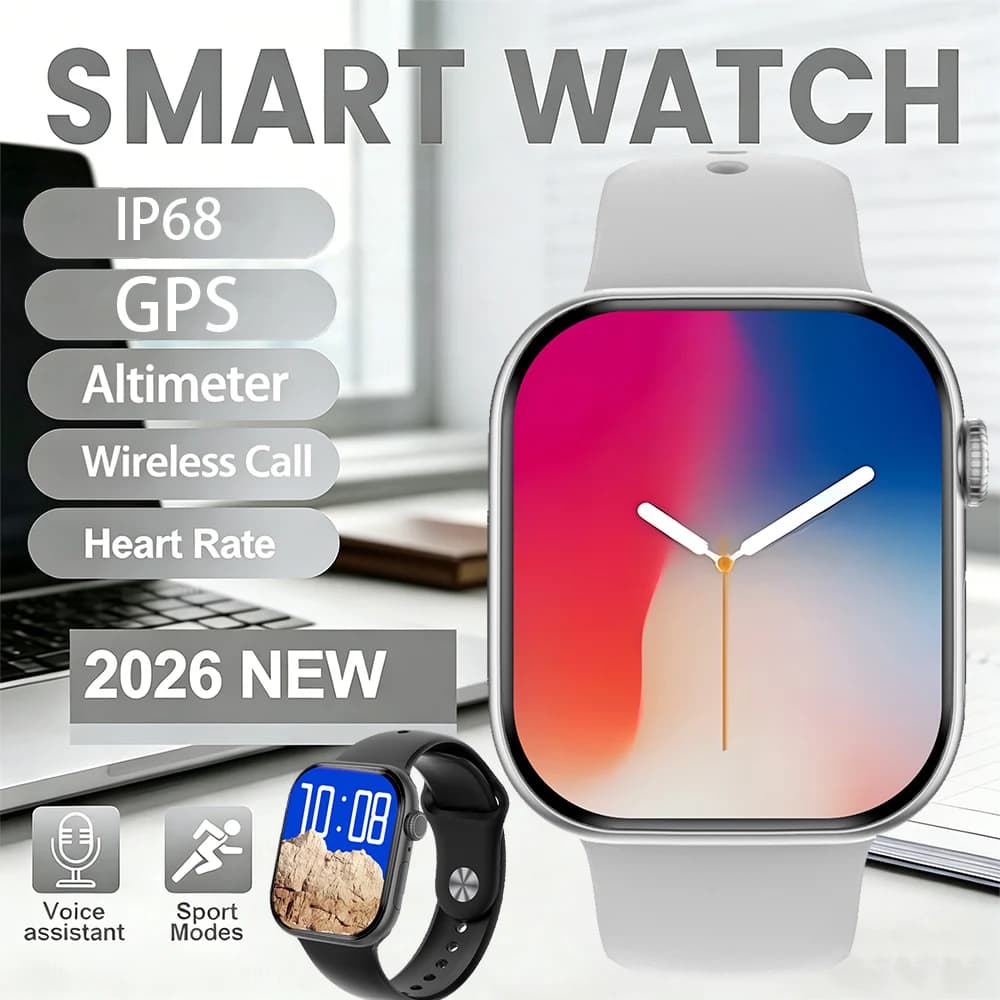 Smartwatch DT Watch X Mini per iOS con Schermo Grande da 1,85 Pollici, NFC, Cuffie TWS, Album Elettronico, Riproduzione Video, Funzioni Sportive