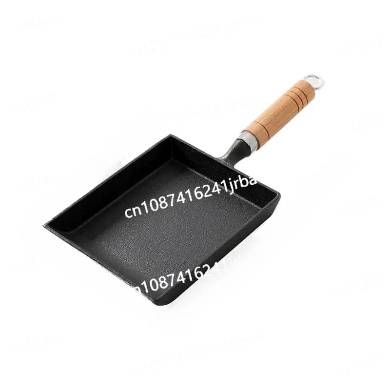 Padella Quadrata in Ghisa Non Rivestita per Omelette - Padella Antiaderente per Tamagoyaki, Stile Giapponese, per Cucina Occidentale