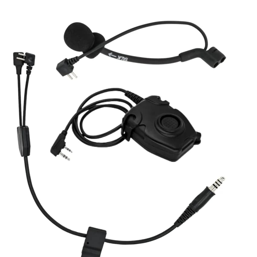 Adattatore per cuffie walkie-talkie tattico Kit linea Y con microfono tattico 94 Ptt e auricolare per cuffie da tiro tattiche COMTAC