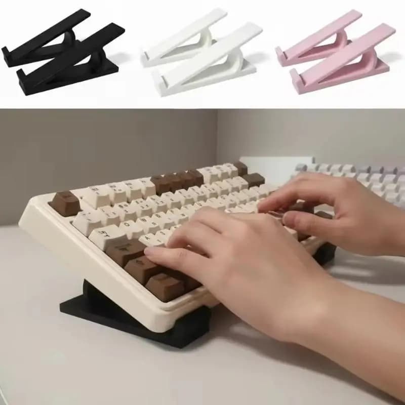 【A】1 Pair Portable Keyboard Elevated Stand Raised Keyboard Angle Plastic Computer Keyboard Riser Accessories Monitor Holder