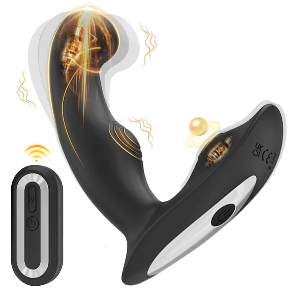Male Vibrating Butt Plug Anal Plug Prostate Massager Remote Control Anal Vibrator 10 Vibrating Adult Toys for Men Gay Women