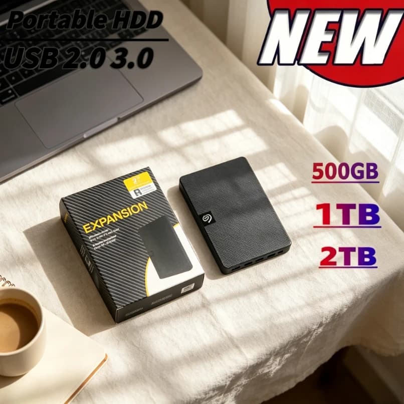 Seagate NEWRJ 2PCS Portable External Hard Drive High Speed Large Capacity Storage Disk For Laptop Desktop PC File Data Backup