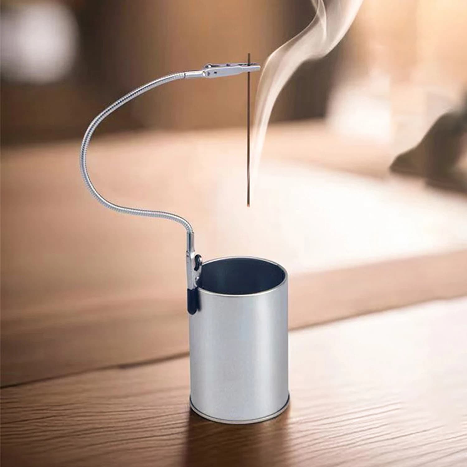 Portaincenso regolabile per bastoncini Burne di incenso volante anti-cenere con cattura di cenere in metallo Yoga Meditazione Decorazioni per la casa