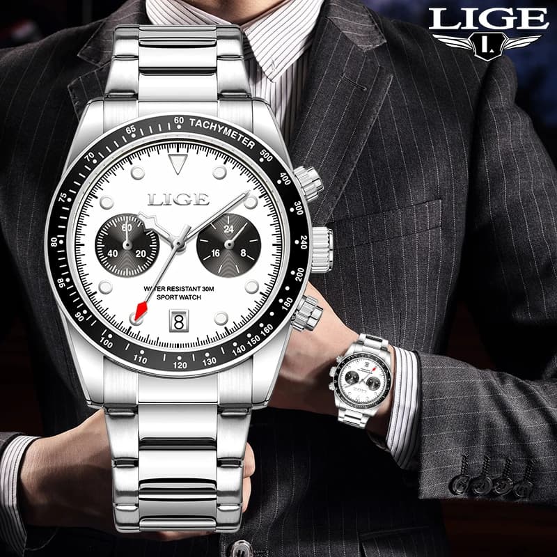 Orologio da Uomo LIGE, Moda e Lusso, Sportivo Casual, Luminoso, Impermeabile, al Quarzo, con Data, Reloj Hombre, Nuovo