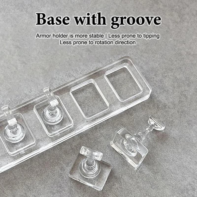 Support for non-magnetic nails for fake tips, press-on nail display cat eye effect, acrylic display for nail painting, 1/5/10 grids