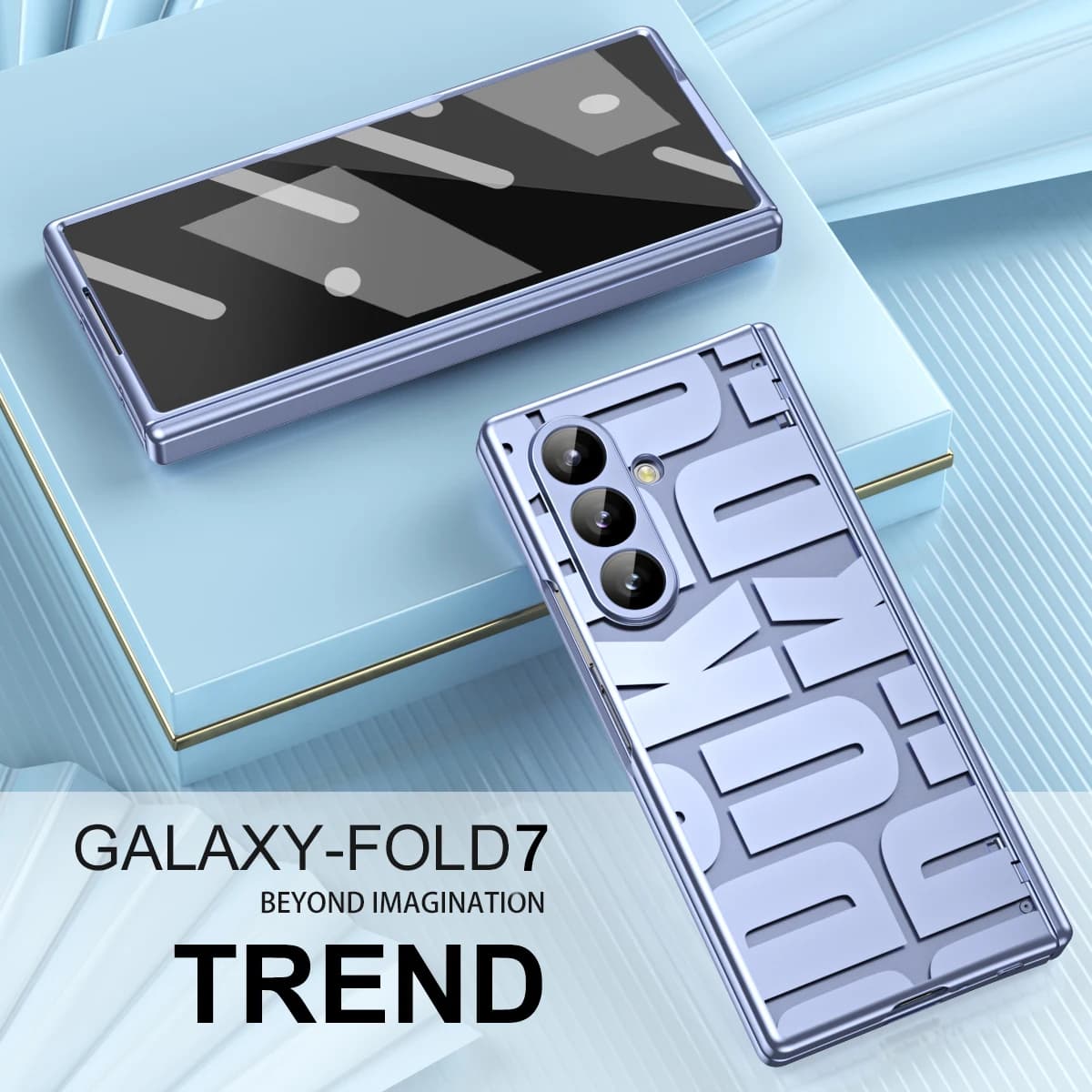Custodia rigida elettrolitica per PC con lettera di moda per Samsung Galaxy Z Fold 7 6 5 4 3 2 con pellicola per schermo in vetro
