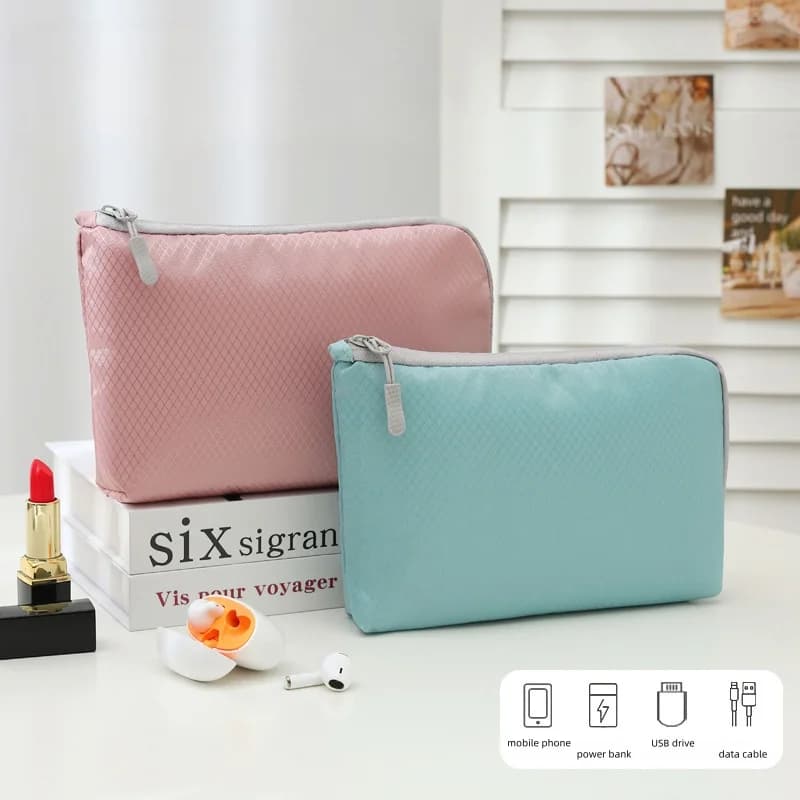 Borsa per riporre cavi dati, borsa digitale, borsa da viaggio, caricabatterie, disco rigido per cellulare, chiavetta USB, borsa multifunzionale.