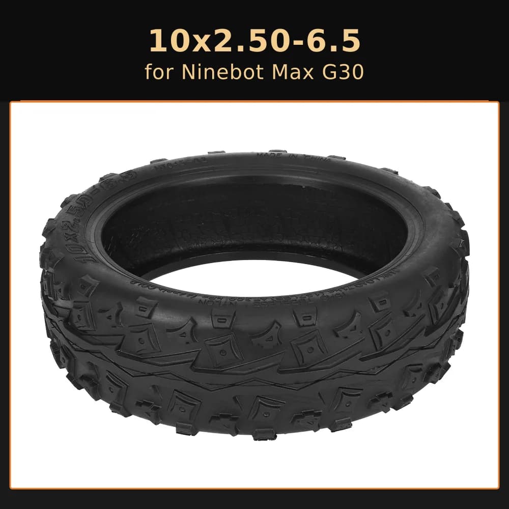 Pneumatico tubeless 10x2.50-6.5 da 10 pollici per fuoristrada, per monopattino elettrico Ninebot Max G30, ruota con pneumatico sottovuoto, ricambio.