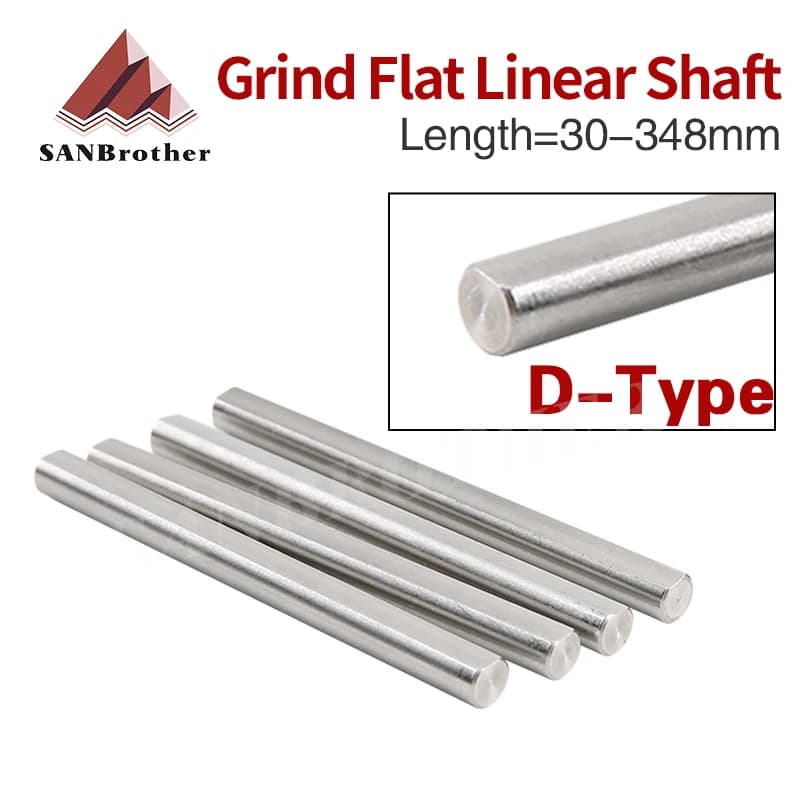 Steel Rod Type D Shaft Diameter 5mm Grinding Plate Round Length 30/35/45/50/60/70/164/210/256/348mm 3D Printer Parts