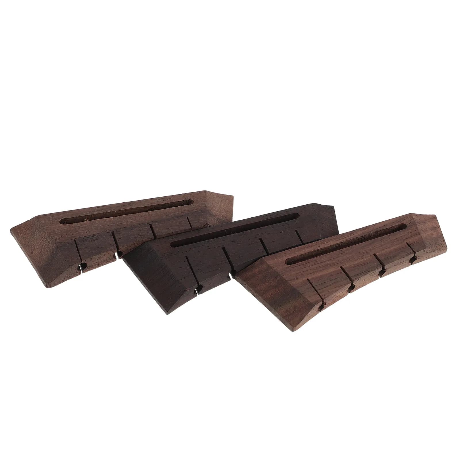 3 Pezzi Ponte per Ukulele in Legno Curvato, Ricambio per Ukulele a 4 Corde, Accessori Fai-da-te per Miglioramento del Suono e Riparazione