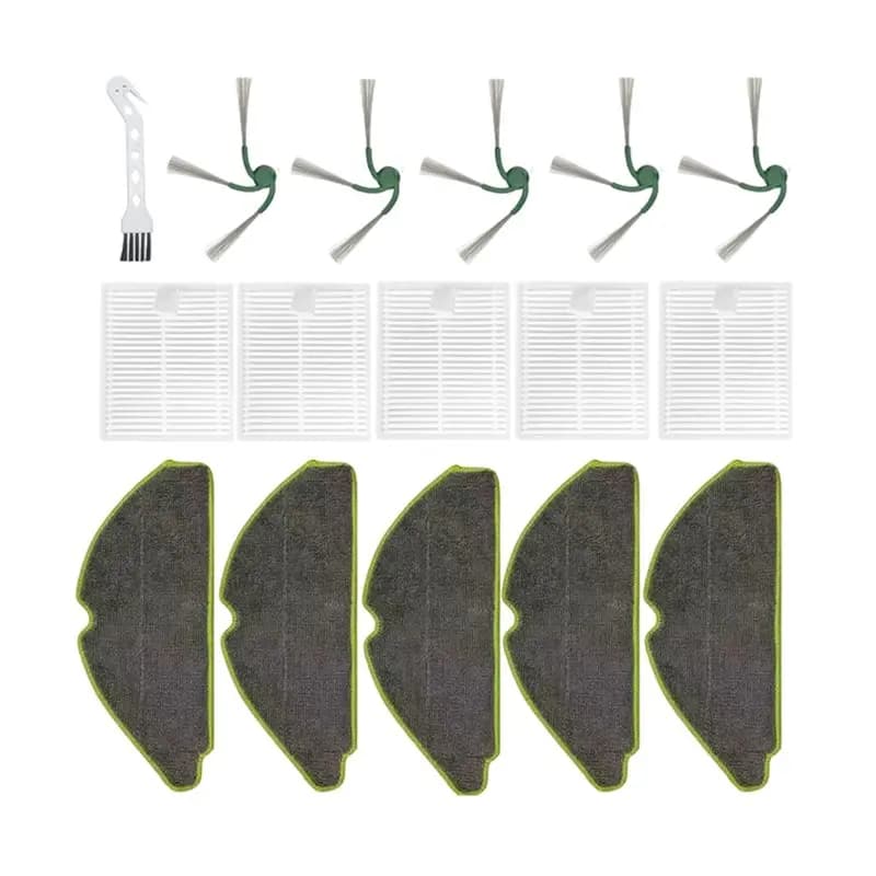 KEOL-Side Brush Filter Mop Pad Cleaning Brush 16PCS Replacement Parts For Irobot Roomba 115 Combo/115 Combo+ Robot Vacuum