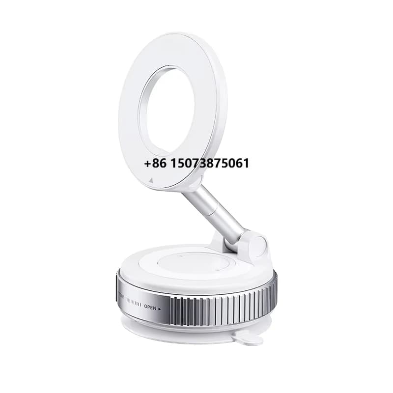 Hot Selling 360 Rotation Black Magnetic Car Phone Holder Flexible Vacuum Magnetic Mobile Phone Stand for Desk & Car