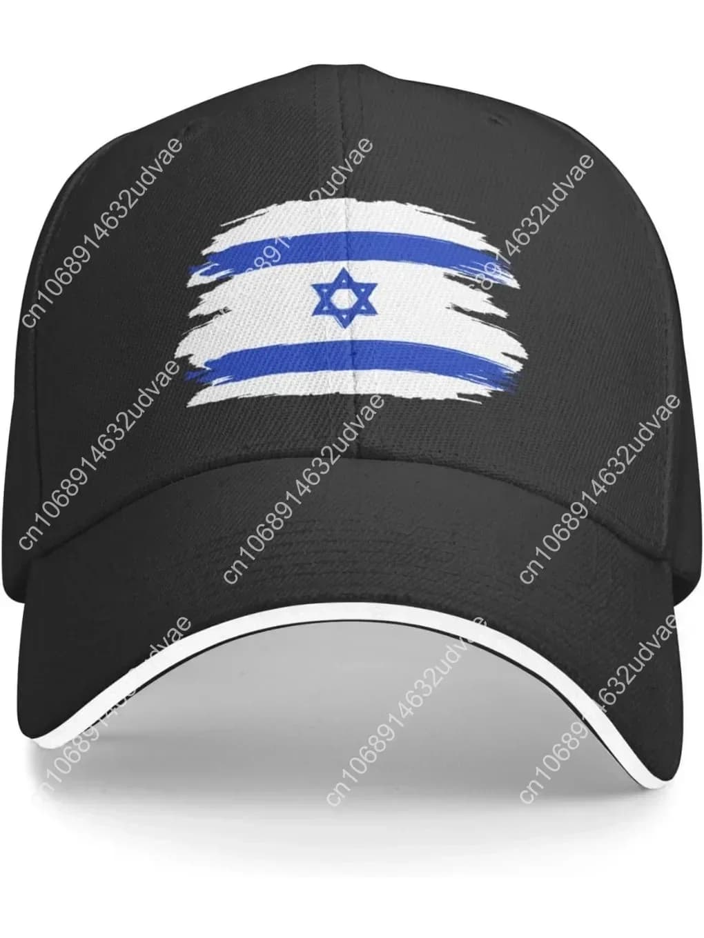 Israel Israeli Flag Baseball Cap Adjustable Mesh Hat for Men Black