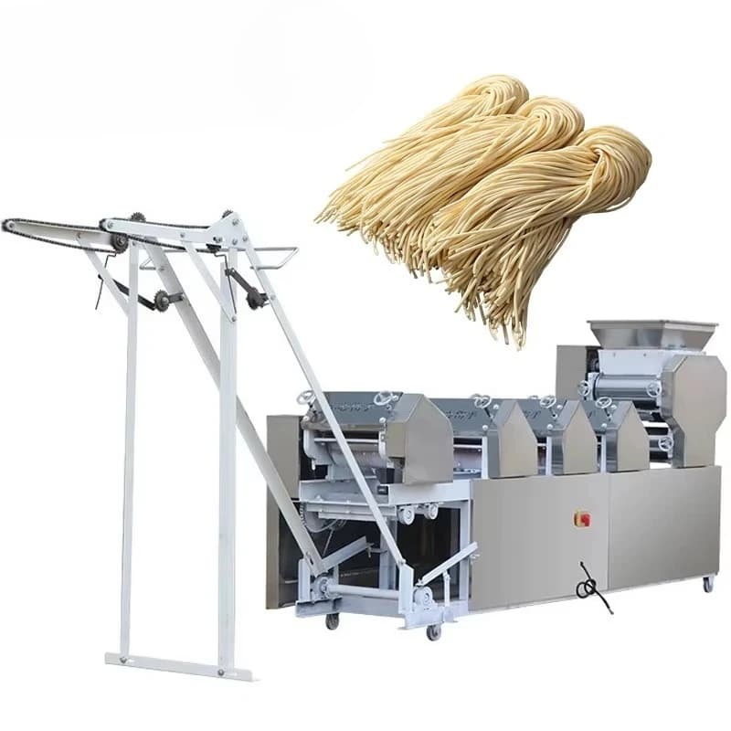 Tagliatelle automatiche commerciali che producono la linea industriale di produzione di pasta fresca in acciaio inossidabile 304 200 kg / h