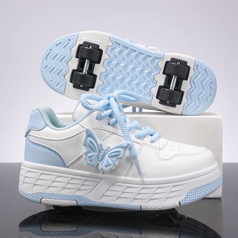 Children's Crazy Shoes Roller Skates Girls' Popular Four-Wheel Crazy Shoes Student Invisible Wheel Sports Shoes