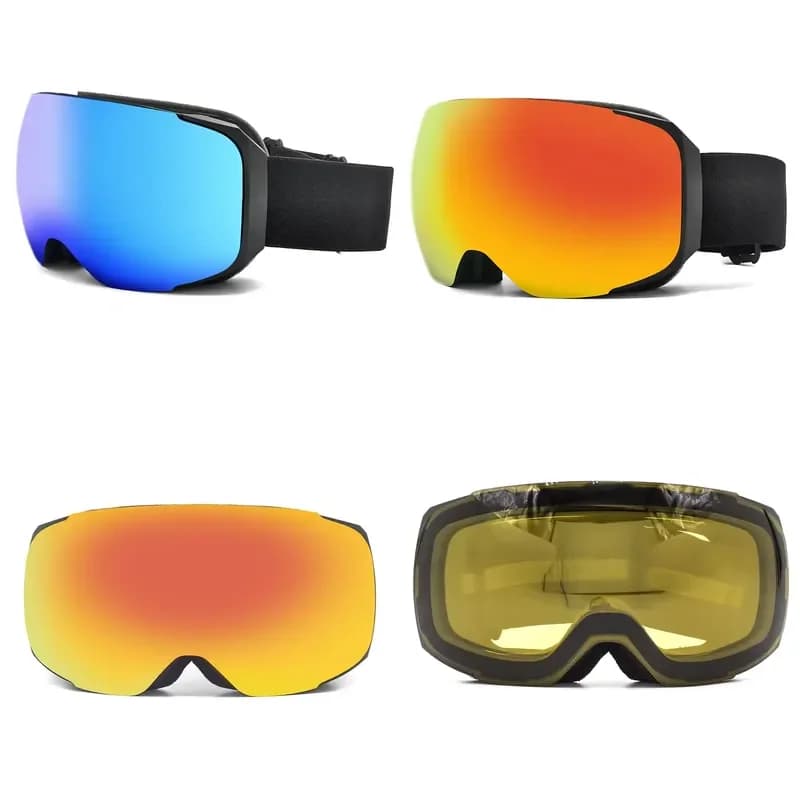 Best Quality Ski Eye Protection Googles Fog Mirrored Lens Magnetic Snowboard Snow Glasses Ladies Ski Goggles