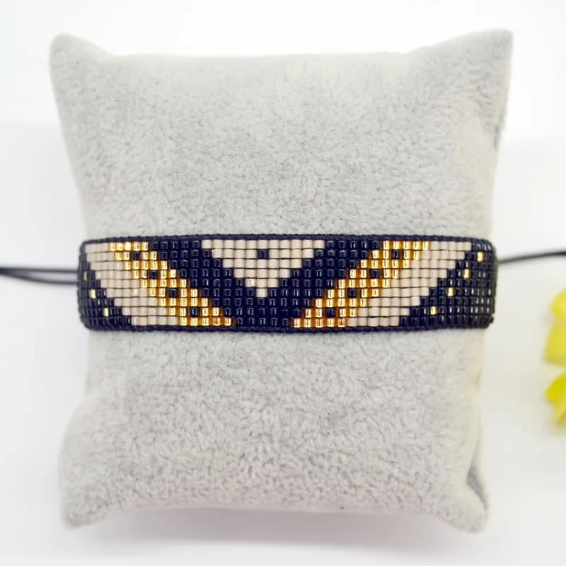 Retro Arrow Bohemia Rice Bead Bracelet Set for Women Hand-Woven Adjustable Geometry Fashion Accessory