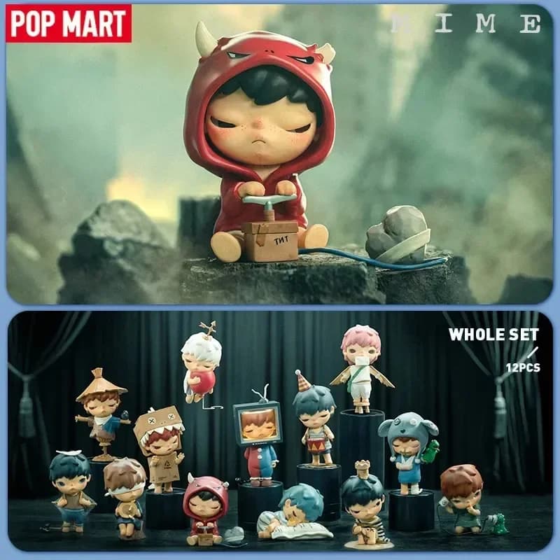 POP MART Hirono Mime Series Mystery Box Genuine Blind Box Guess Toys Bag Anime Figure Desktop Ornaments Model Gift Girl