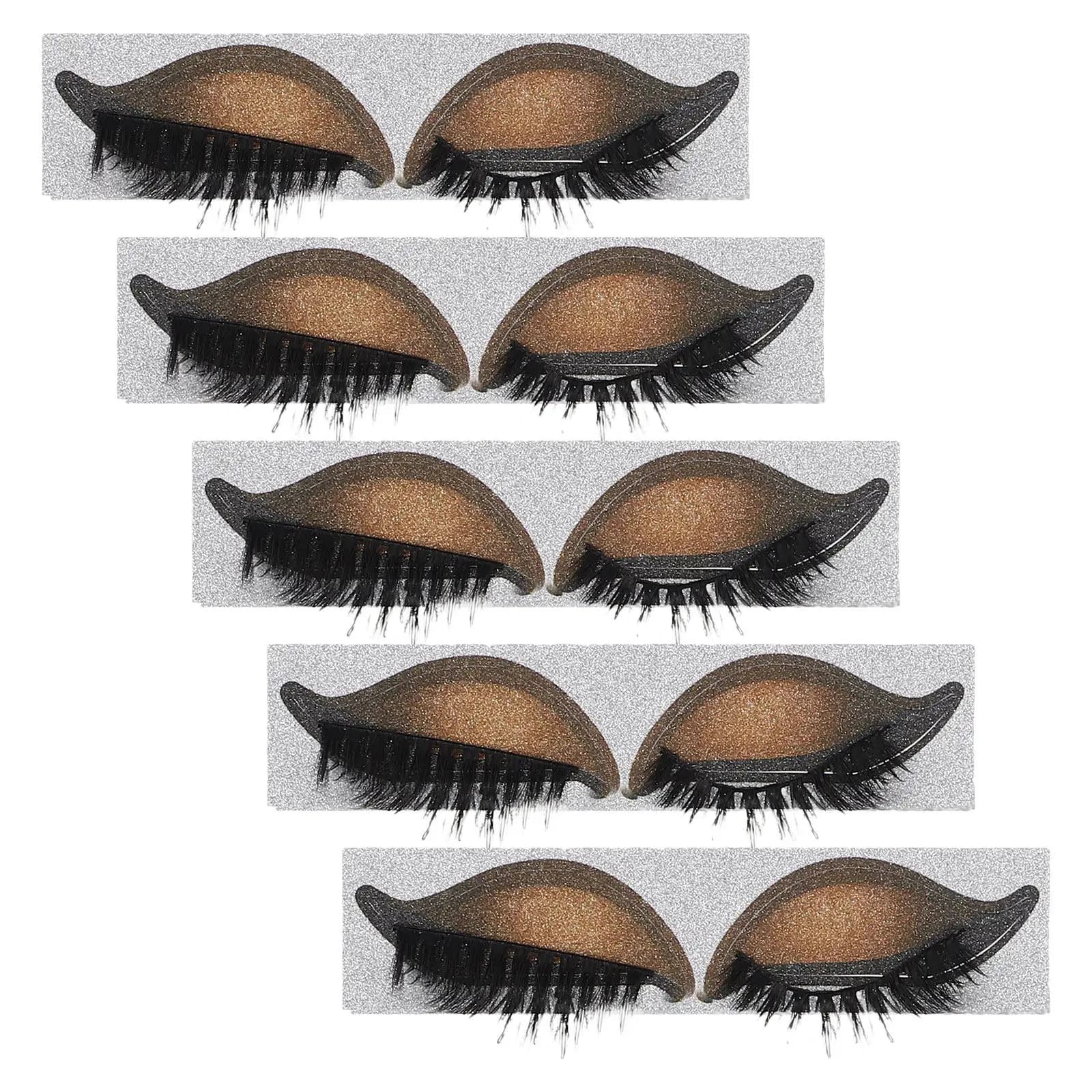 5 Paia di Patch per Ombretto e Ciglia, Wall decals for Umbrella with Faux Eyelashes, Easy Tool for Makeup Travel Eyes