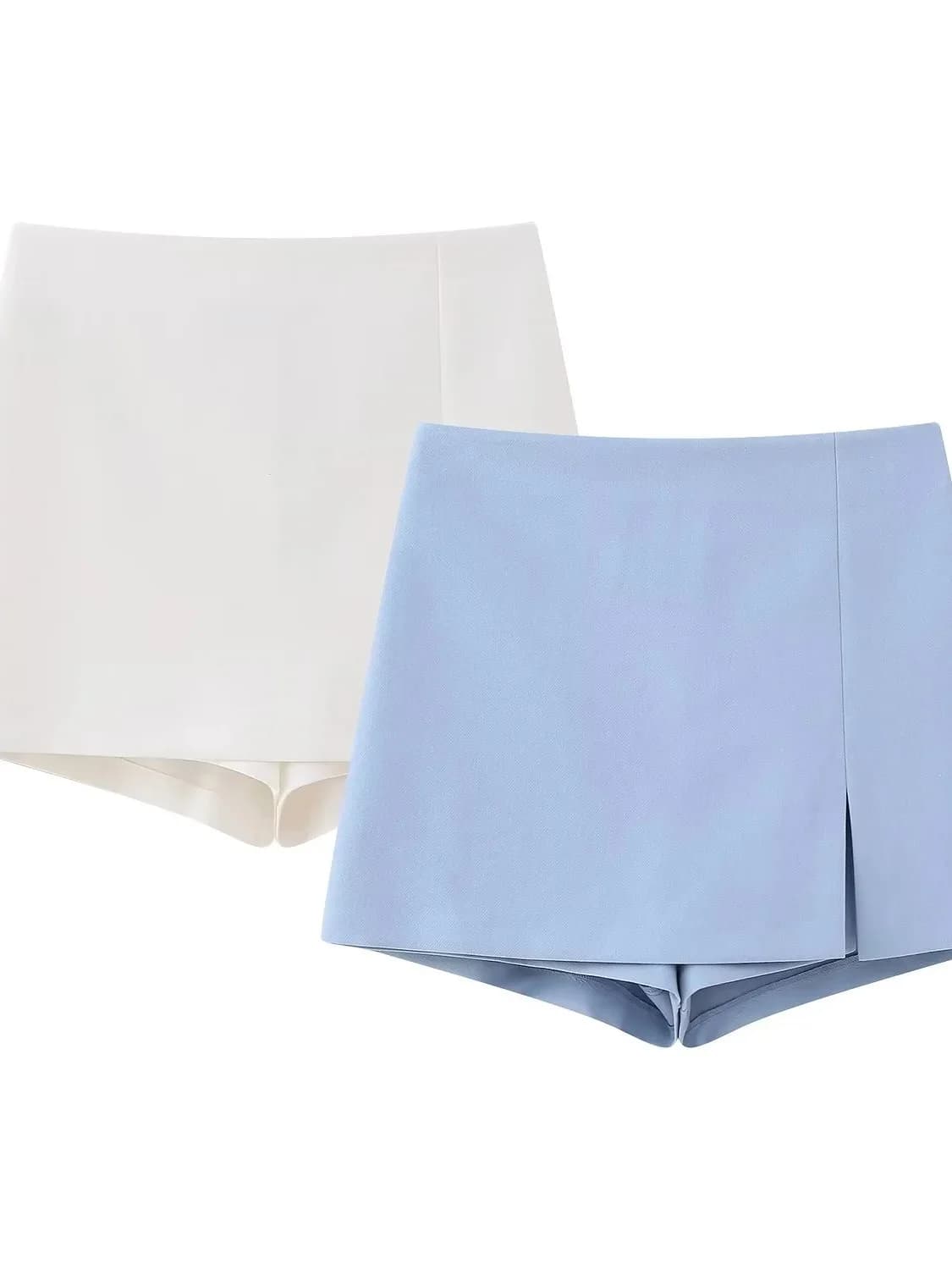 High Waist Split Short Skirt Pants Women's Casual Street Style Fashion High Waist Opening Design Comfortable Fit Shorts