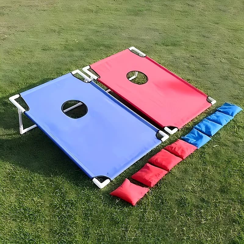 Boxing Bag Portable Foldable Sand Bag Launch Game Set Blue Red Bean Bags Durable For Outdoor Party Camping Games in Backyard