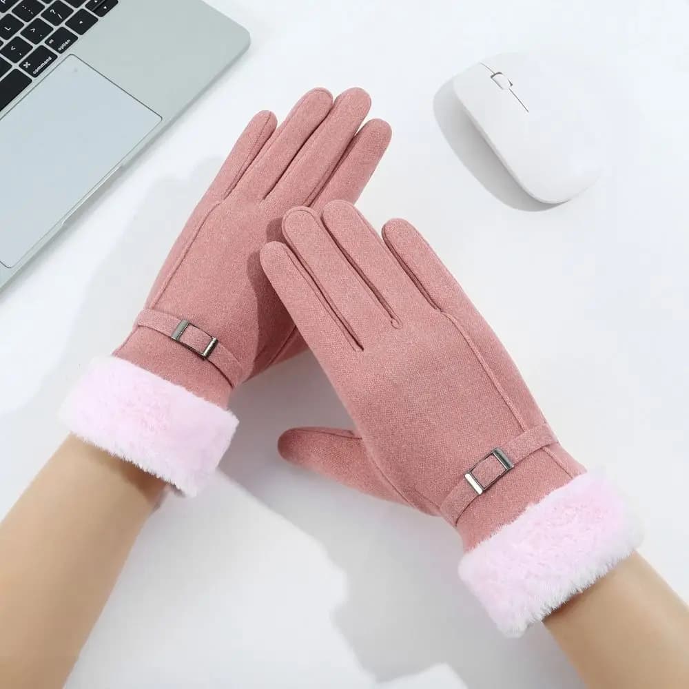 Fashion Warm Winter Women Gloves Cold-proof Touch-screen Full Finger Mittens Comfortable Soft Riding Protective Mittens Skiing