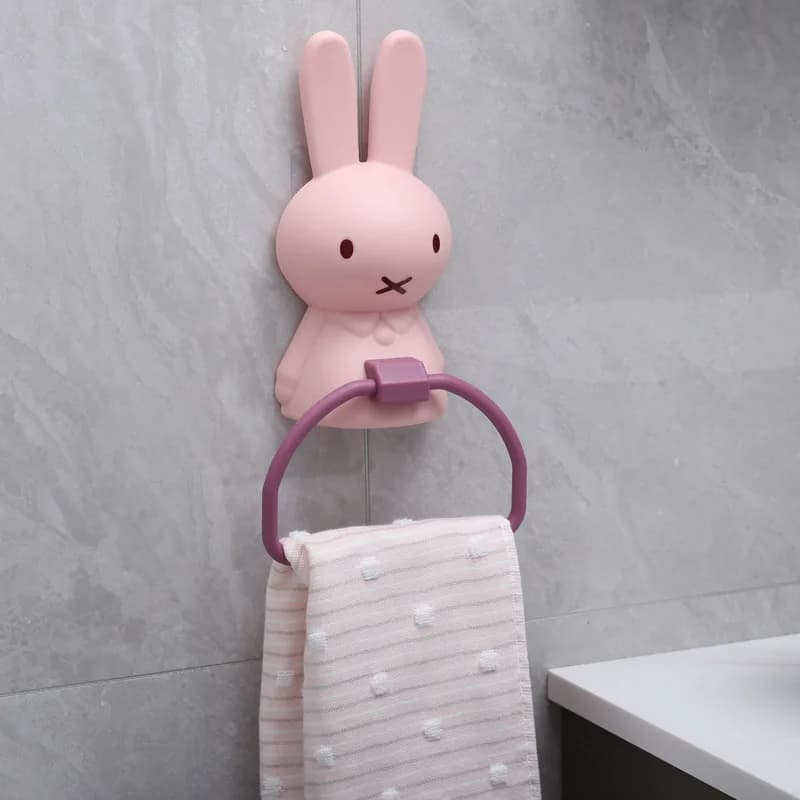 Hot Cartoon Miffy Series Towels exquisite Creativity Cute Towel Ring Bathroom Supplies