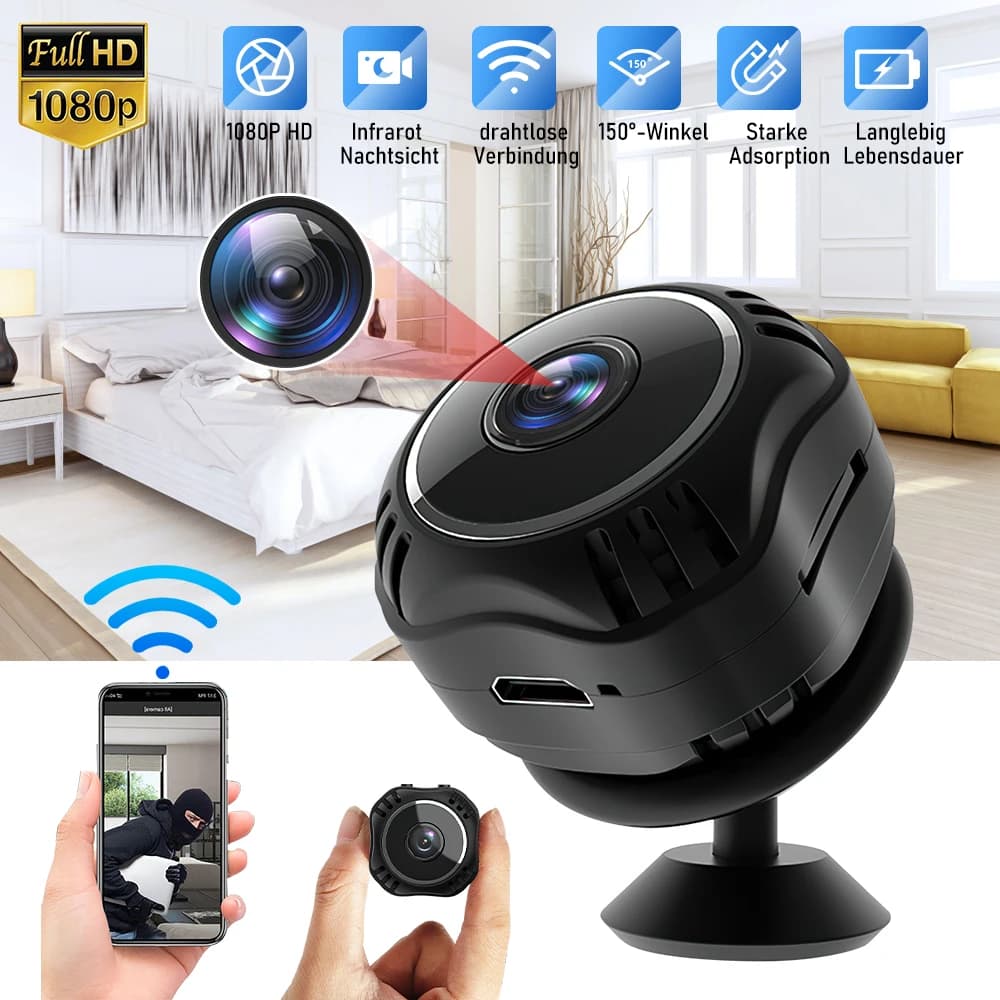 Mini telecamera WiFi HD 1080P IP Night Vision videocamera Audio Video Home Baby Monitor sicurezza interna sorveglianza intelligente