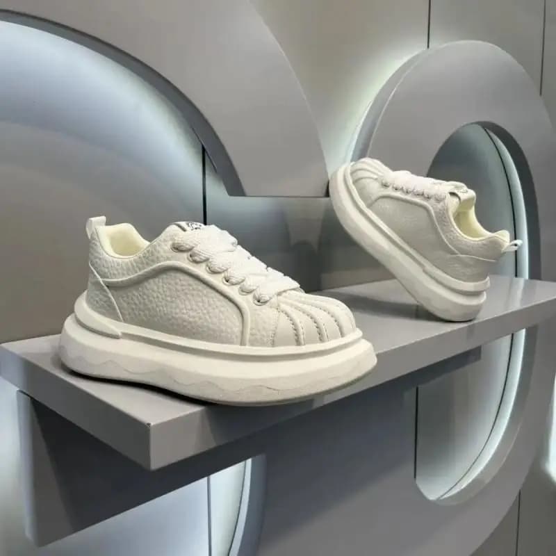 Sneakers Casual da Uomo Leggere Antiscivolo con Fodera in Pile, Rialzo Interno, Traspiranti, a Taglio Basso, Punta Rotonda, Suola in Gomma