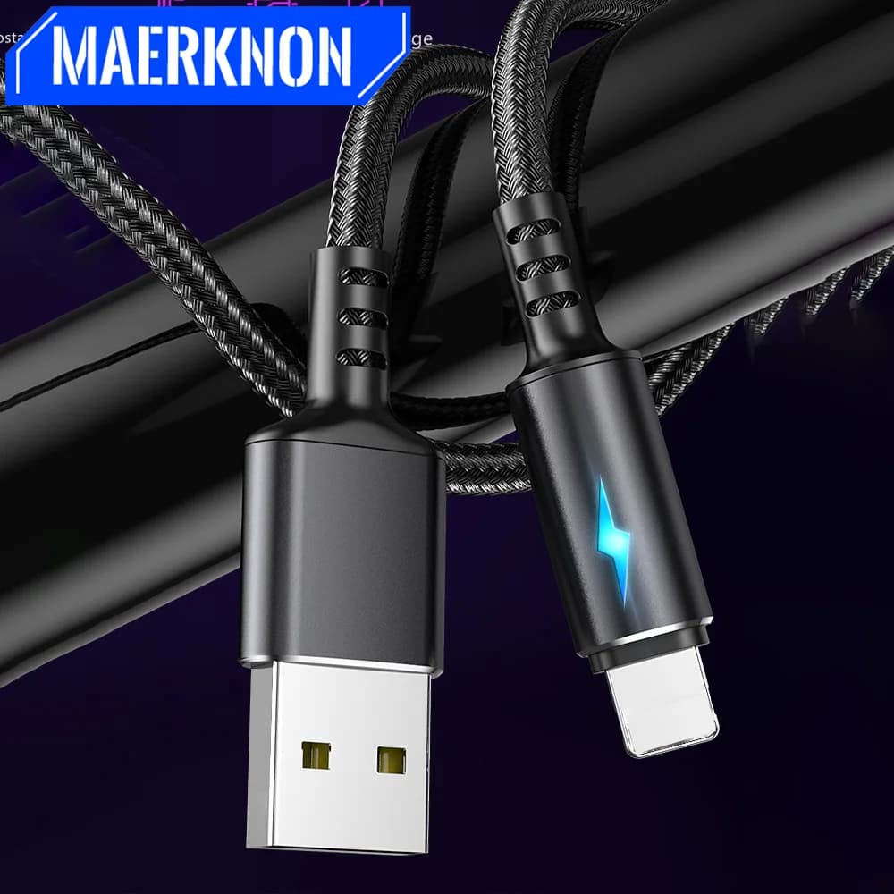 Cavo USB tipo C LED Cavo di ricarica rapido 5A Cavo micro USB per iPhone 15 xiaomi 14 redmi Cavo di ricarica USB C tipo C per telefono cellulare