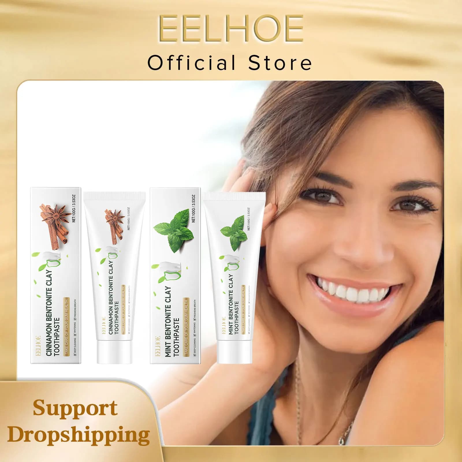 EELHOE toothpaste whitening for teeth clean mint removal of alitosis tartar removal Anti toothpaste whitening for teeth oral hygiene