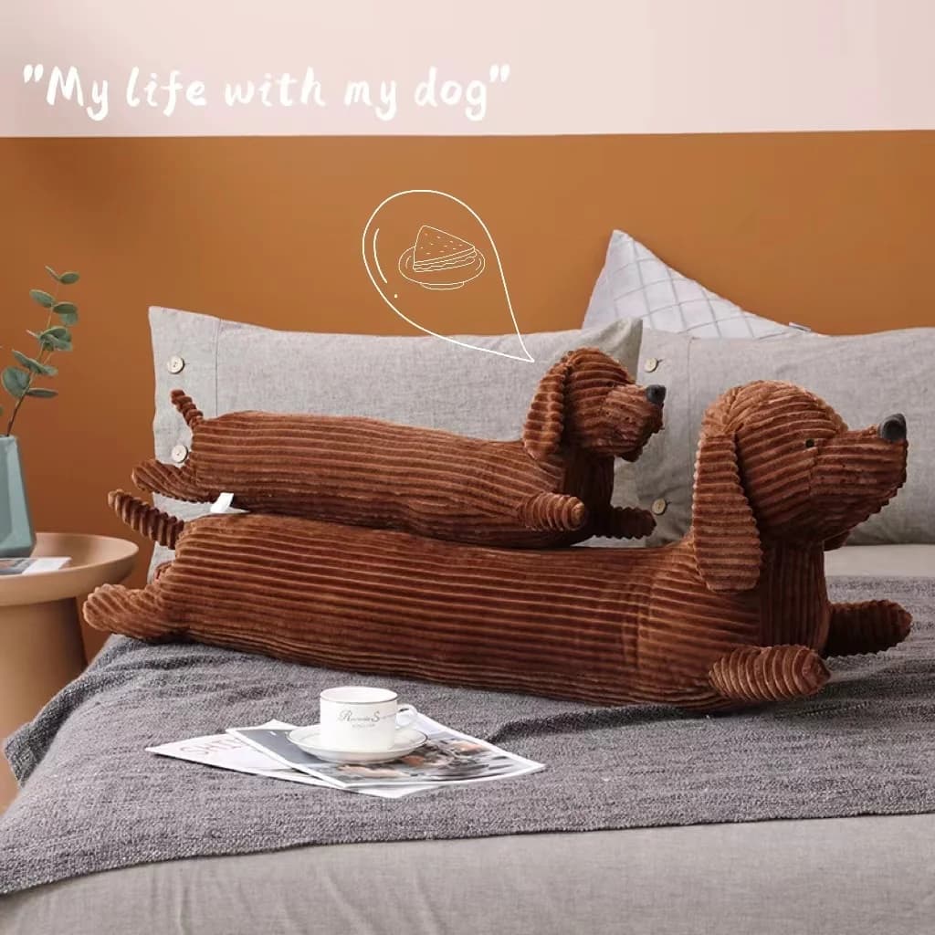 Cuscino a forma di cane salame, cuscino lungo da divano, cuscino lombare, cuscino per il riposo, cuscino per il collo, moderno e semplice per soggiorno