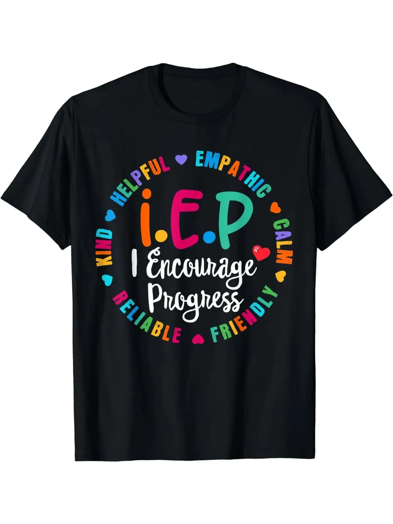 Divertente insegnante IEP Incoraggia il progresso T-shirt per l'educazione speciale T-shirt casual in cotone girocollo da uomo