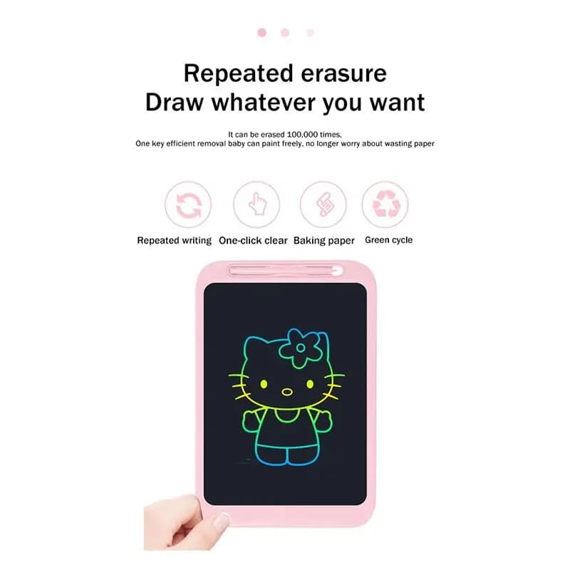 OK Tablet LCD da 12 pollici per bambini, lavagna per scrittura e disegno, lavagna elettronica per graffiti, giocattoli educativi per bambini, colore rosa