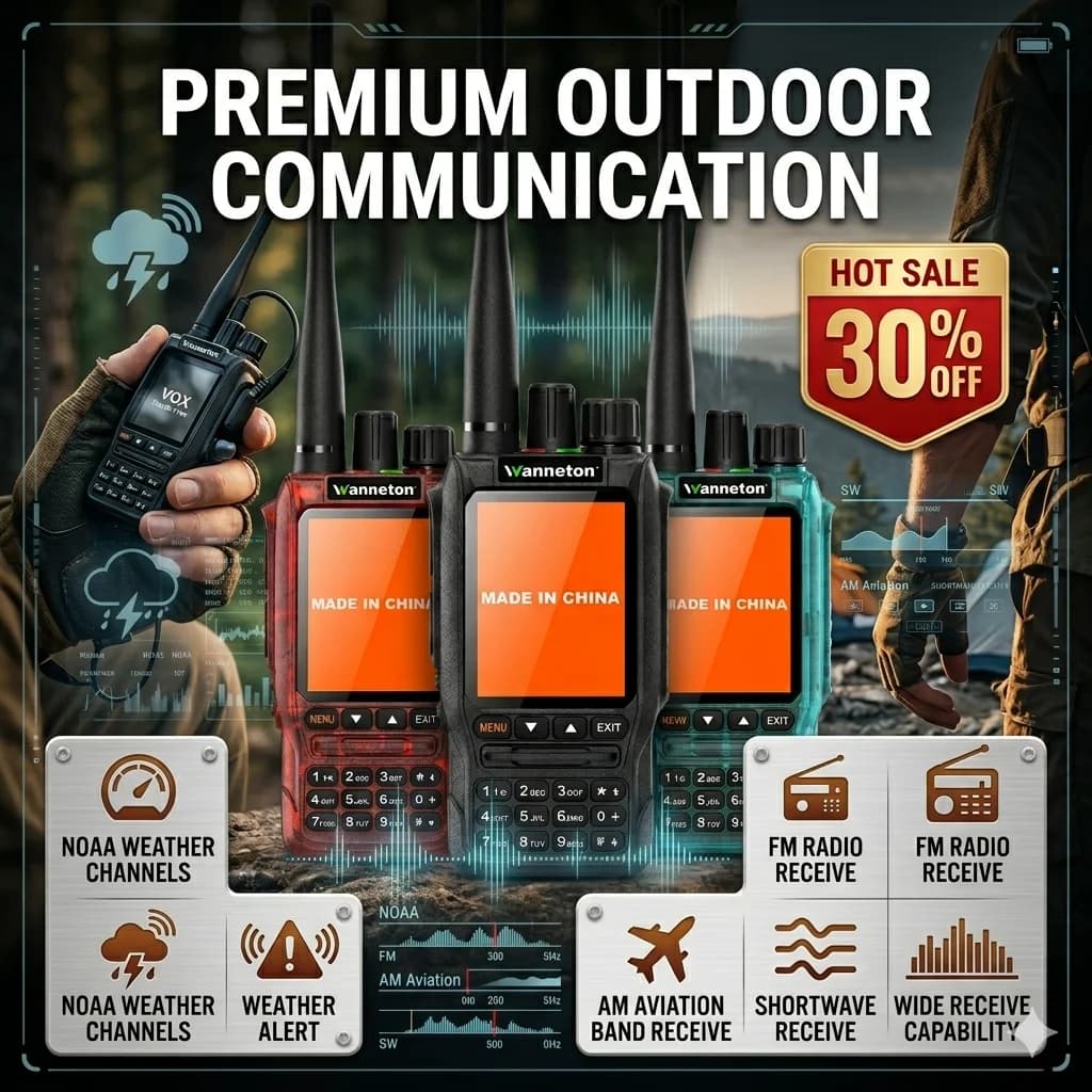 Radio UV10F Pro ad Alta Potenza, Ricevitore per Banda Aerea, Tastiera Completa, Ingresso Frequenza Manuale, Cancellazione del Rumore, Walkie Talkie Ricaricabile USB