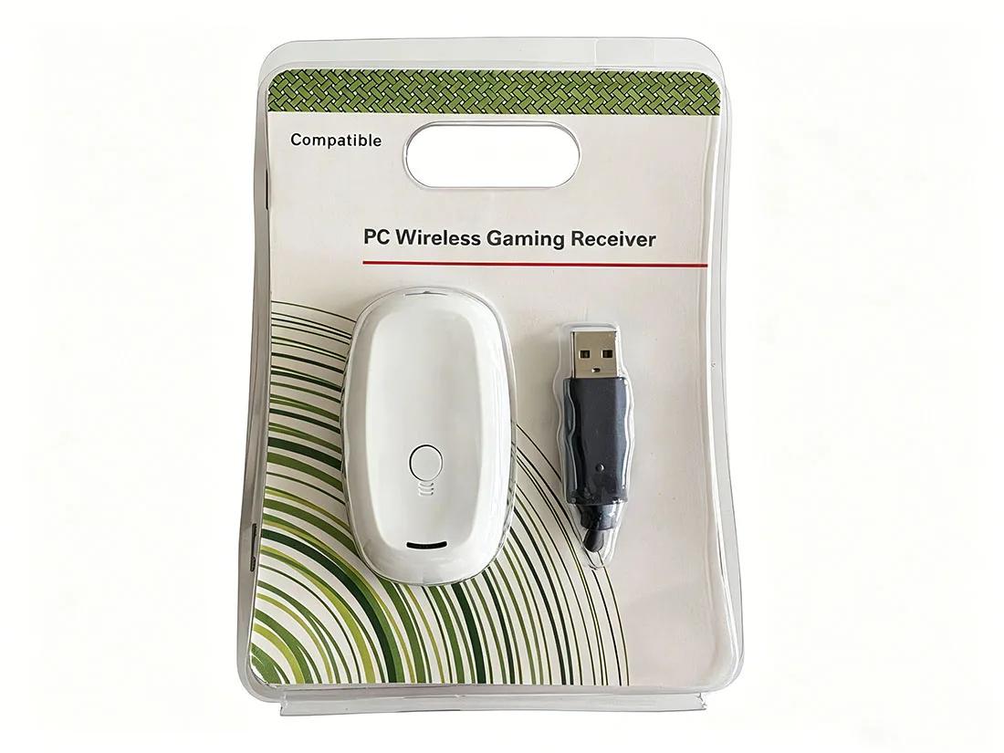 Adattatore ricevitore USB bianco per trasmettitore gamepad wireless Xbox 360, supporto PC Win7/8/10, accessori per controller Xbox 360, gaming