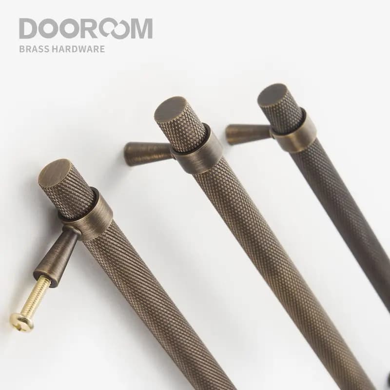 Dooroom maniglie per mobili zigrinate in ottone armadio in ottone antico armadio comò scatola per scarpe cassetto armadio T-bar tira