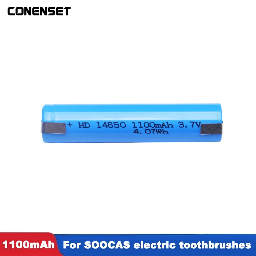 3.7V 14650 Replacement battery for SOOCAS V1 V2 X3U X5 D2 D3 Sonic electric toothbrush with welding tabs for led torch