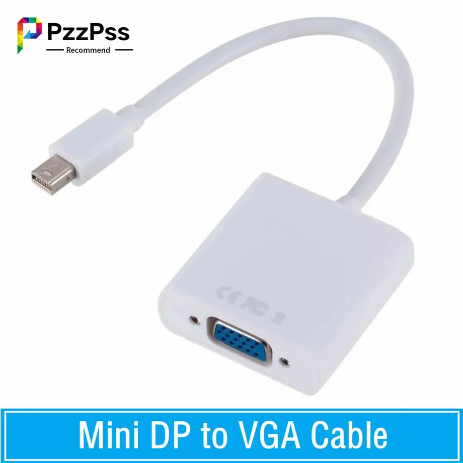 Mini convertitore da Thunderbolt a VGA 1080p Mini DisplayPort Display Port adattatore cavo da Mini DP a VGA per HDTV per MacBook Air Pro