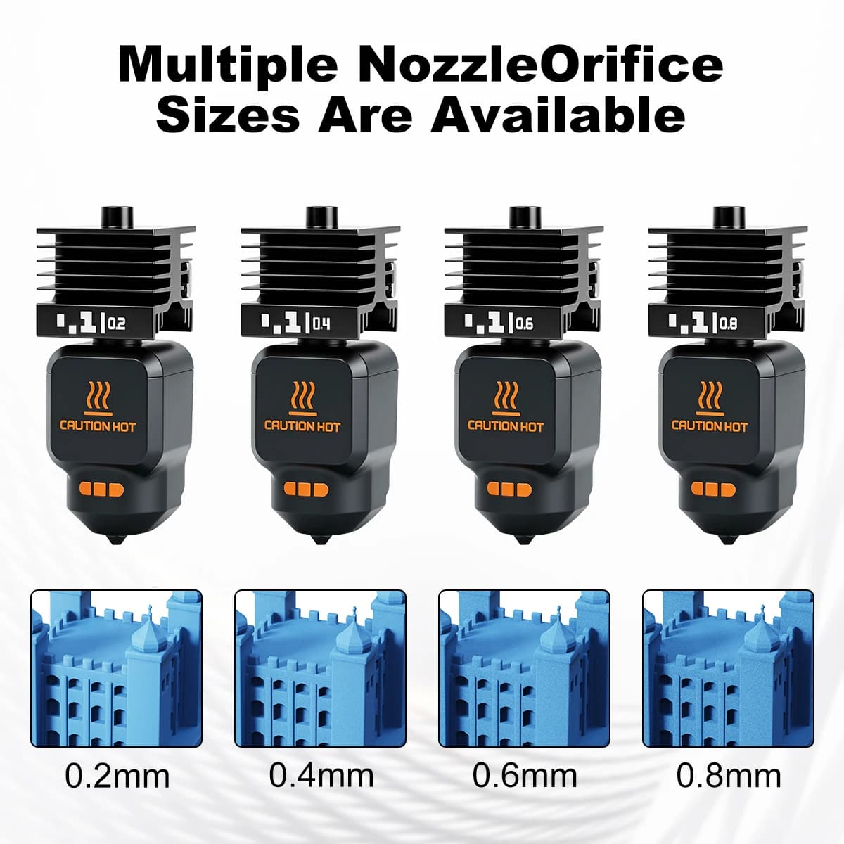 P2S Hotend For Bambu Lab H2D/H2S Assembly Hotend Kit 0.2 0.4 0.6 0.8MM Replaceable Nozzle For 3D printer Bamboo Lab H2D H2S.