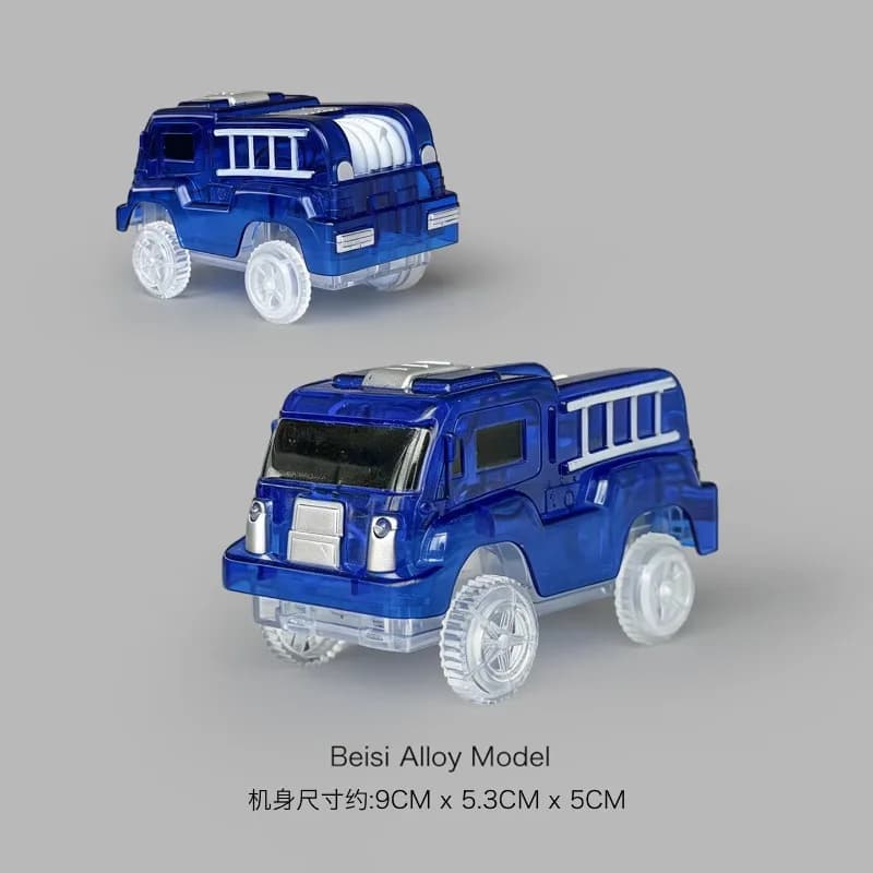 magnetic tile track car toy compatible building blocks vehicle set racing track practical gift for hobby collection playtime fun