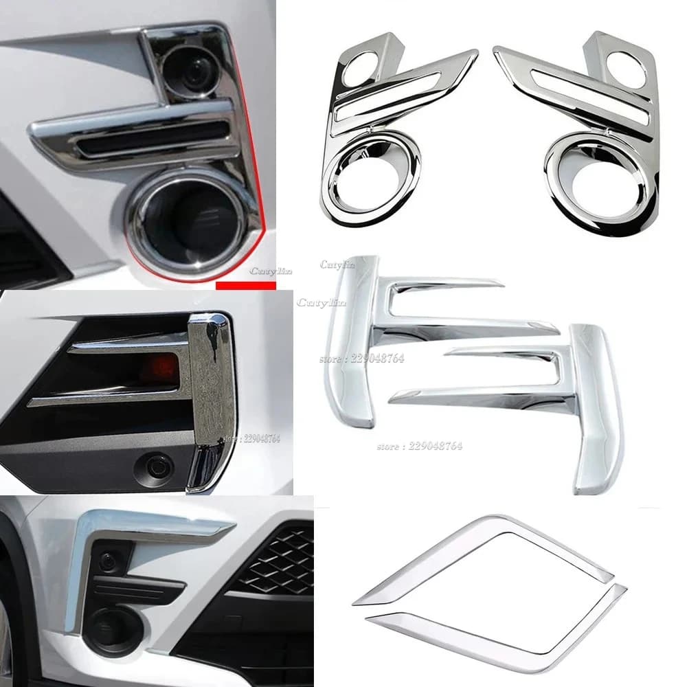 Per Toyota Raize A200 2020 2021 2022 ABS Cromato Anteriore Fendinebbia Copertura Della Lampada Trim Fendinebbia Lunetta Sopracciglio Adesivo Decorazione Cornice