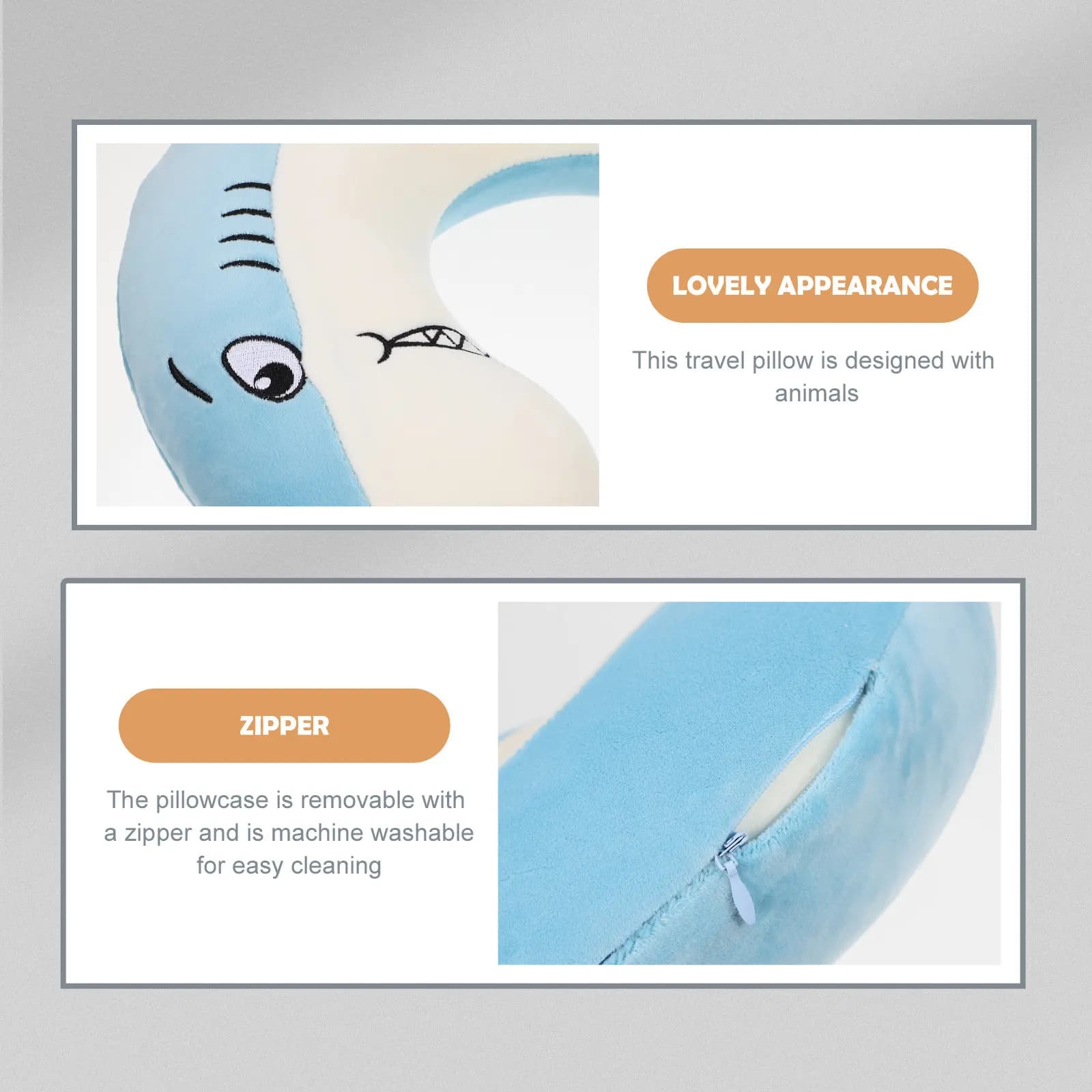 Cuscino per il Collo a Forma di U per Ufficio, Viaggio, Aereo, Supporto Cervicale, Design Ergonomico Confortevole, Cuscino Portatile per il Sonno