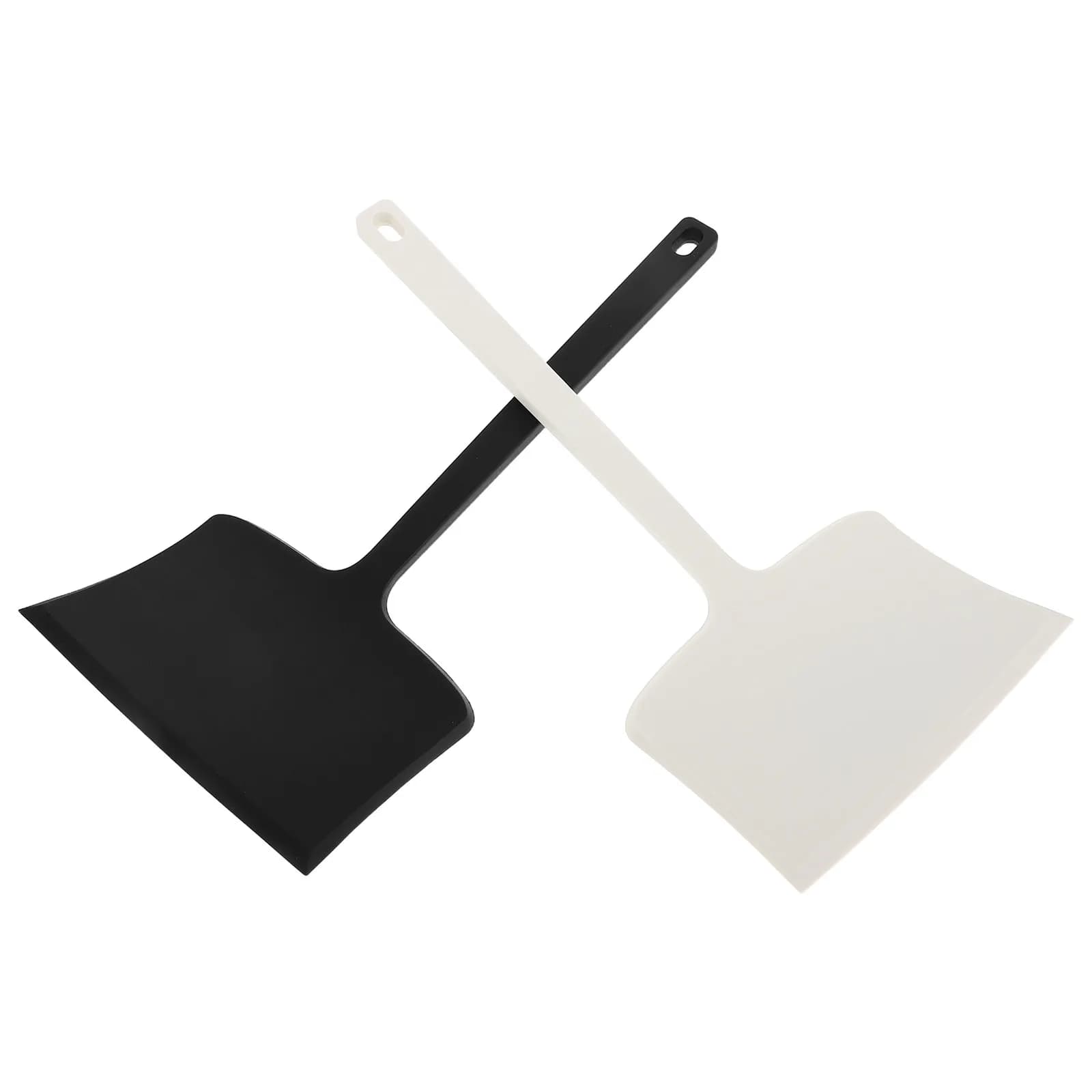 Set di 2 Spatole in Silicone per Uova e Pizza, Ergonomiche, Resistenti al Calore, Antiaderenti per Cucinare, Cuocere al Forno e Friggere
