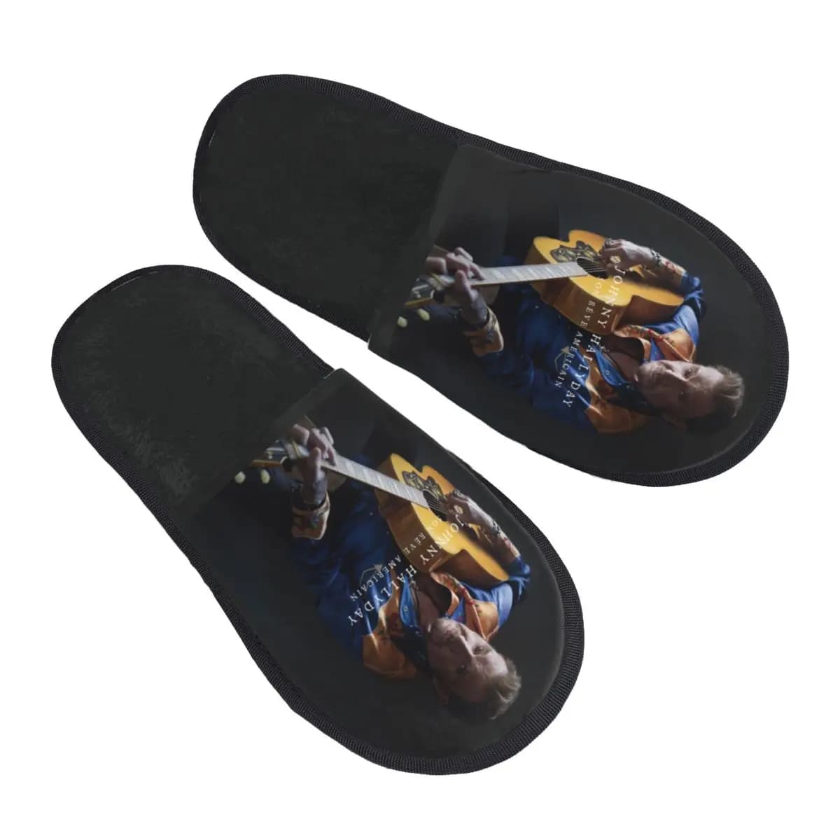 Pantofole in memory foam da donna morbide e calde pantofole da casa per cantante rock francese
