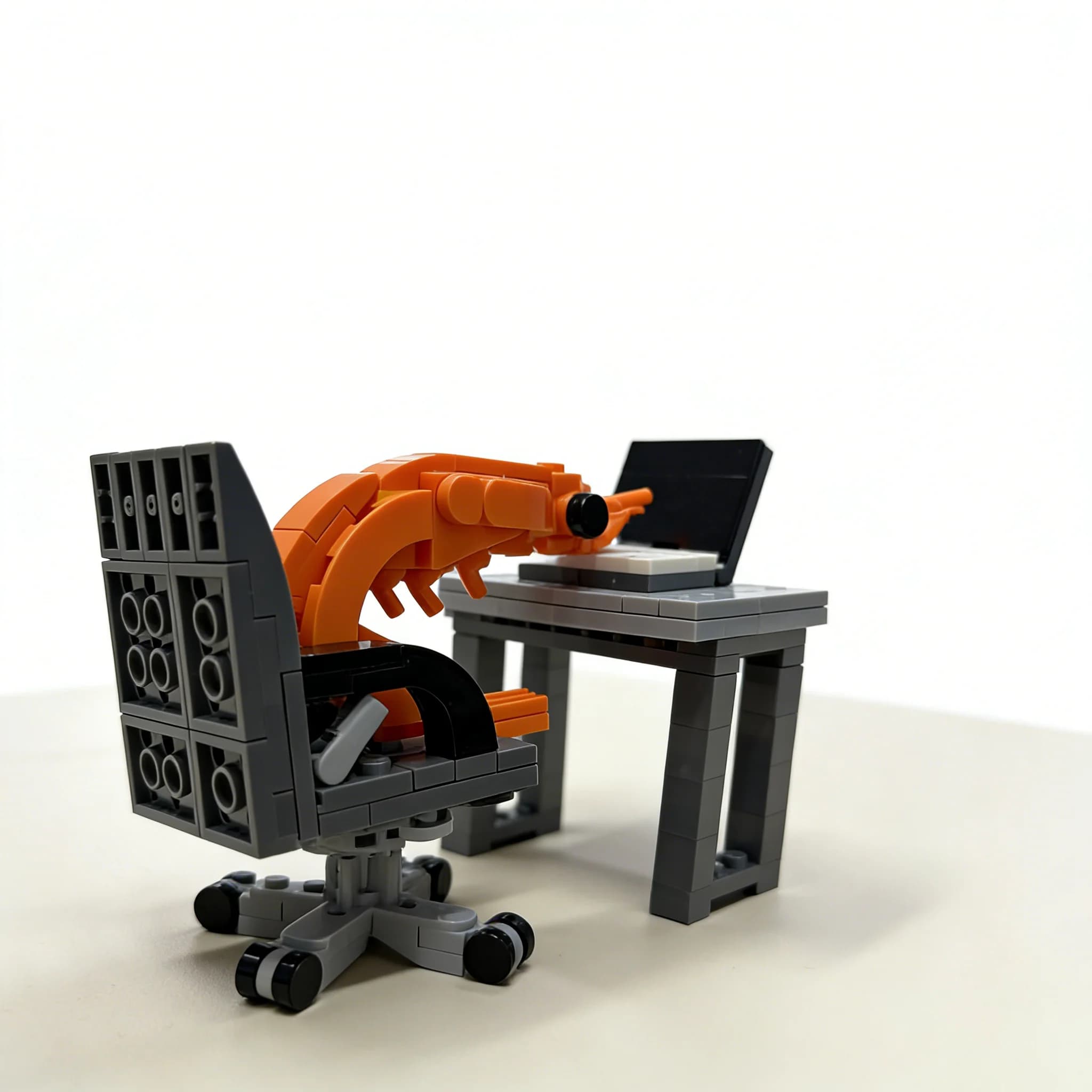MOC Building block shrimp model figurines, puzzle assembly,Educational Building Blocks school students Learning Bricks Kids Toys