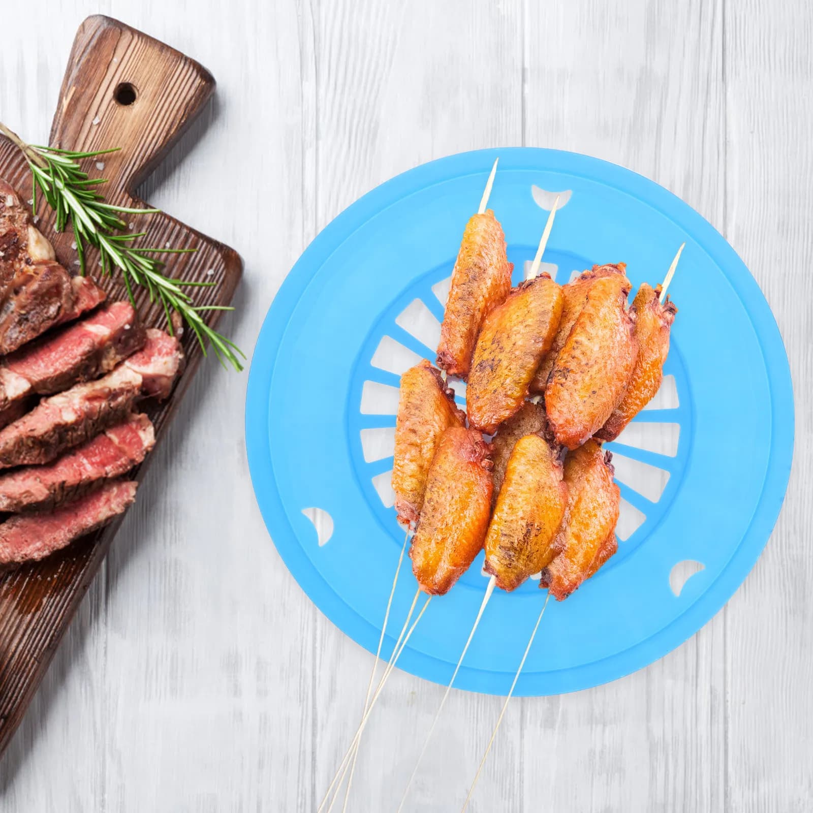 Support for 12-piece barbecue paper plates, support for sturdy plastic dishes, uniform weight distribution, anti-drop design for barbecue, picnic, parties