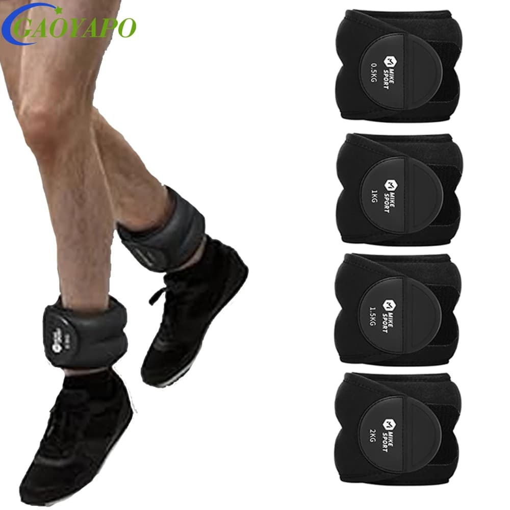 1 paio di pesi regolabili per caviglia e polso 1 kg 2 kg 3 kg 4 kg - Cinghie ponderate in neoprene premium per uomo e donna - Ideale per palestra, corsa