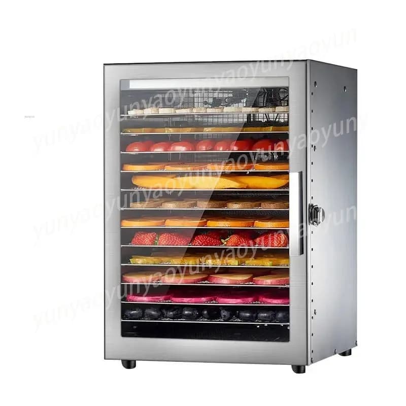 Essiccatore per Alimenti 220V 110V, Macchina per Frutta Secca, Essiccatore Commerciale in Acciaio Inox per Frutta, Verdure e Snack per Animali